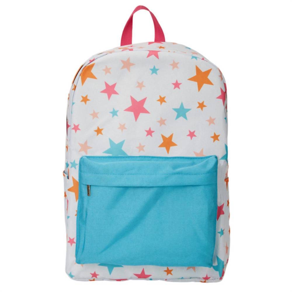 NEW JANE MARIE kid's galaxy gal star backpack in white/blue multi